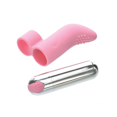 Foto 6 do produto Capa de Dedo em Silicone com Cerdas Massageadoras, Cápsula Vibratória Recarregável e 10 Modos de Vibração - Adam & Eve Silicone Rechargeable Finger Vibe | 4,4 x 2,4 cm