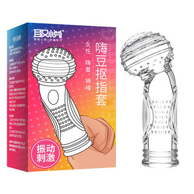 Foto 1 do produto Capa para Dedo  em Silicone com Cápsula Vibratória e Texturas Massageadoras - Adão e Eva | 7,6 x 3,2 cm