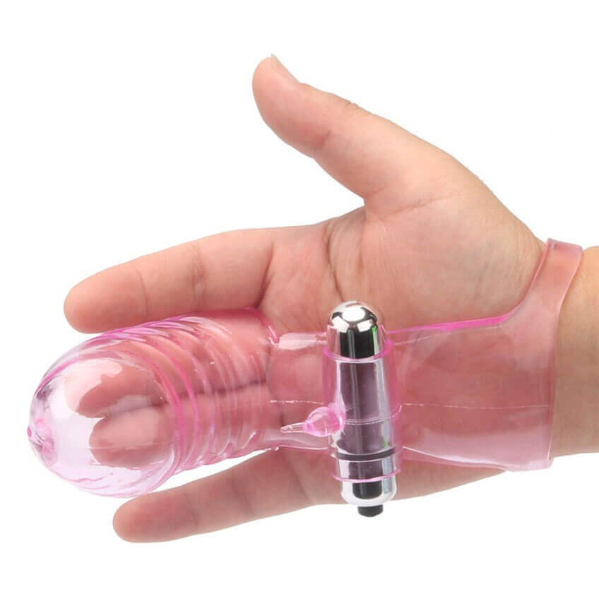 Capa para Dedos em TPR com Estimulador de Clitóris e Cápsula Vibratória - 9,4 x 3,9 cm | Disponível em 4 Cores - 7