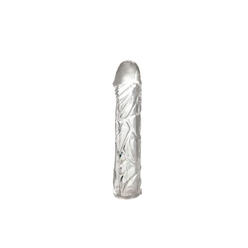 Capa Extensora em Formato de Pênis em Silicone com Preenchimento na Ponta, Textura e Saliências Estimuladoras - 15 x 2,5 cm | Disponível em 5 Cores - 8