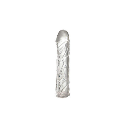 Foto 8 do produto Capa Extensora em Formato de Pênis em Silicone com Preenchimento na Ponta, Textura e Saliências Estimuladoras - 15 x 2,5 cm | Disponível em 5 Cores