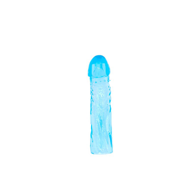 Foto 6 do produto Capa Extensora em Formato de Pênis em Silicone com Preenchimento na Ponta, Textura e Saliências Estimuladoras - 15 x 2,5 cm | Disponível em 5 Cores