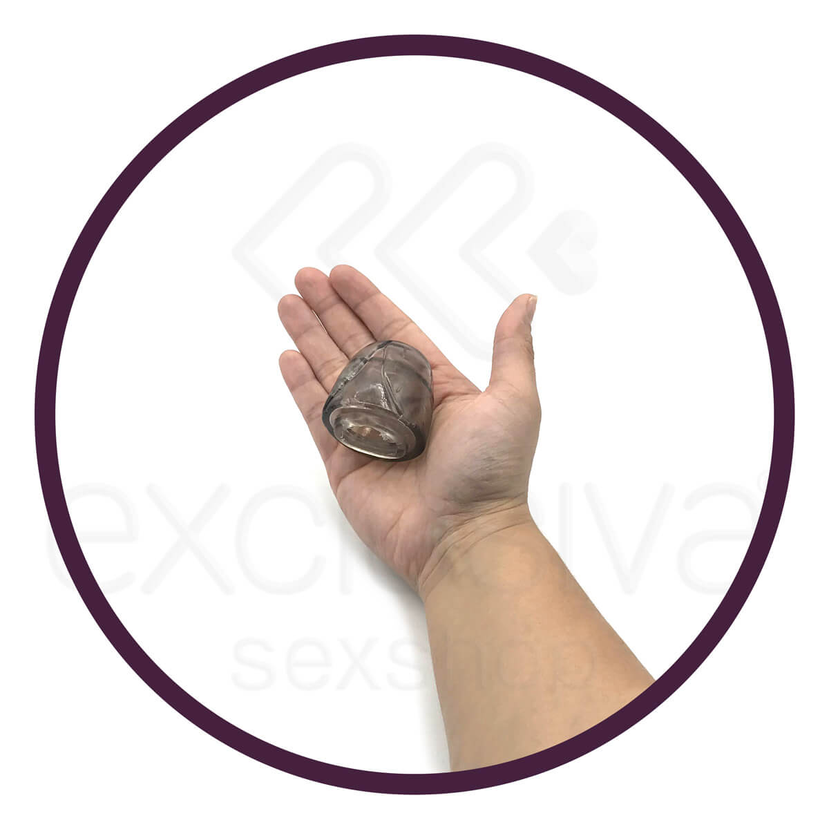 Capa Extensora para Glande em TPR Atóxico - 2,7 x 4,2 cm | Cor: Fumê - 4