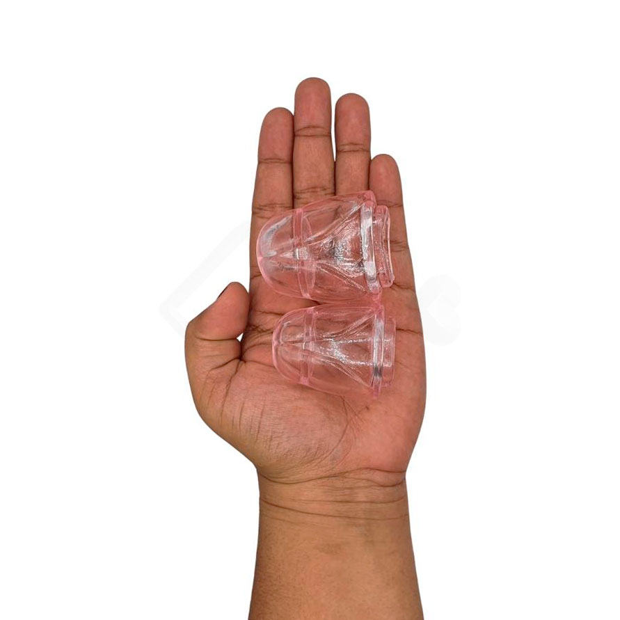 Capa para Glande em Silicone Rosa Transparente - 2 unidades |Big Glans Sleeves - 3