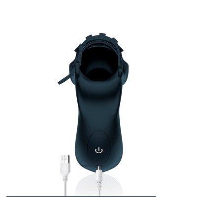 Foto 6 do produto Capa Peniana Recarregável com 2 Motores, Estimulador de Clitóris, 7 Modos de Vibração e Controle Remoto Sem Fio - Vibrating Cock Ring | 15 x 3 cm