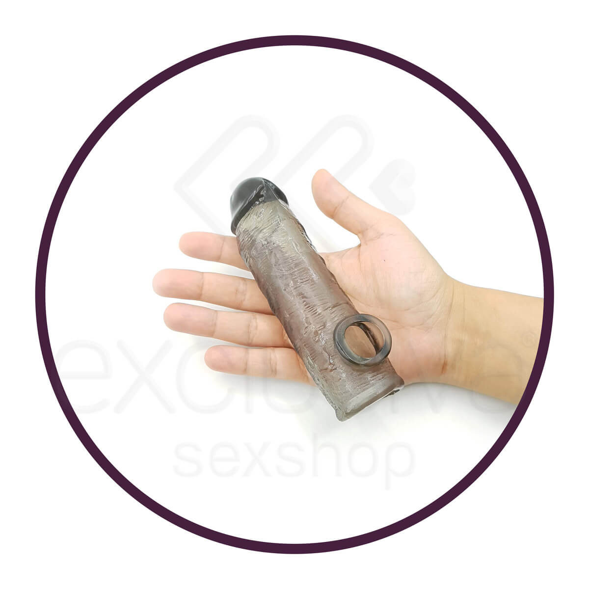 Capa Peniana com Anel para Escroto, Detalhes de Glande e Textura de Veias não Possui Preenchimento - 14,5 x 3,5 cm - 5