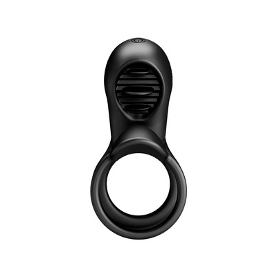 Foto 2 do produto Capa Peniana em Silicone com Anel Triplo, Língua Estimuladora de Clitóris, 12 Modos de Vibração e Recarregável - Pretty Love Jammy