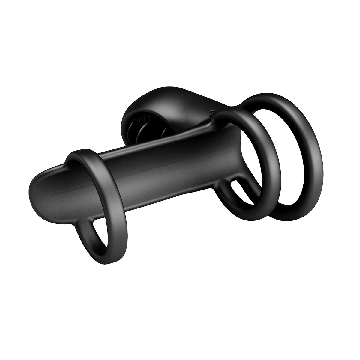 Capa Peniana em Silicone com Anel Triplo, Língua Estimuladora de Clitóris, 12 Modos de Vibração e Recarregável - Pretty Love Jammy - 3