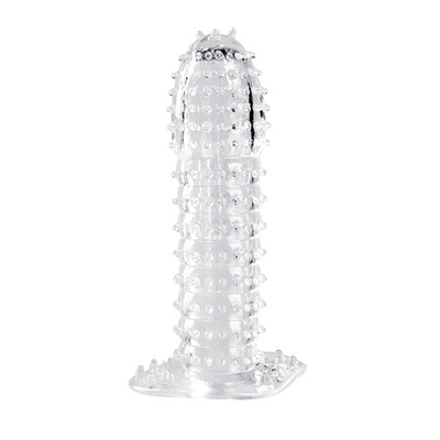Foto 2 do produto Capa Peniana com Cerdas Massageadoras e Base Estimuladora - Adão e Eva | 13 x 3,3 cm