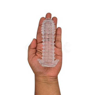Foto 3 do produto Capa Peniana com Cerdas Massageadoras e Base Estimuladora - Adão e Eva | 13 x 3,3 cm