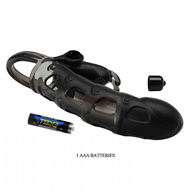 Capa Peniana com Estimulador de Clítoris no Formato de Coelho, 10 Modos de Vibração e Texturas Anelares - Pretty Love Penis Sleeve Cuper | 20 x 3,9 cm - 6