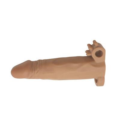 Foto 4 do produto Capa Peniana Extensora com Preenchimento na Ponta e Cápsula Vibratória - Lovetoy Pleasure X-Tender Series | 19 x 4 cm | Disponível em 2 Cores
