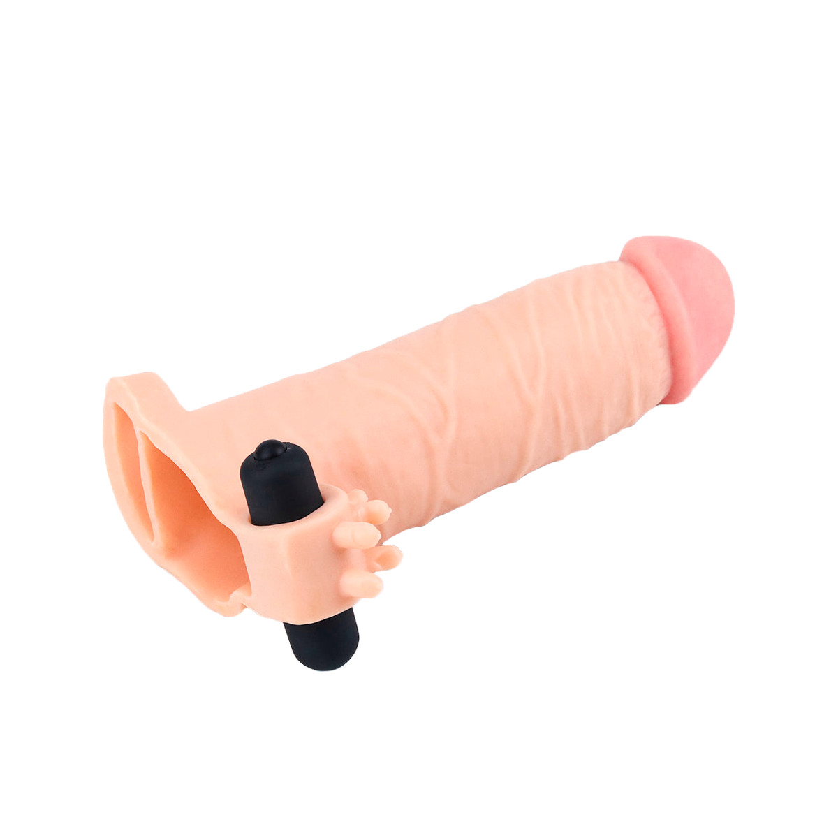 Capa Peniana Extensora com Preenchimento na Ponta e Cápsula Vibratória - Pleasure X-Tender Series | 12,5 x 3,5 cm | Disponível em 2 Cores - 2