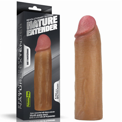 Foto 1 do produto Capa Peniana Extensora com Preenchimento na Ponta - Lovetoy Nature Extender 1.5" | 12 x 2,7 cm | Disponível em 2 Cores