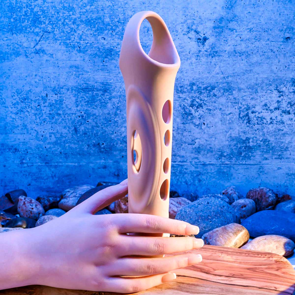 Capa Peniana Extensora em Silicone com Aberturas, Anel Escrotal, 10 Modos de Vibração e Controle Remoto - Zero Tolerance Big Boy Extender | 12,5 x 3,4 cm - 4