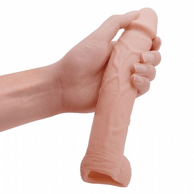 Foto 7 do produto Capa Peniana Extensora em Silicone com Preenchimento na Ponta e Saliências Estimuladoras - SI Sexy Import | 15 x 3,5 cm