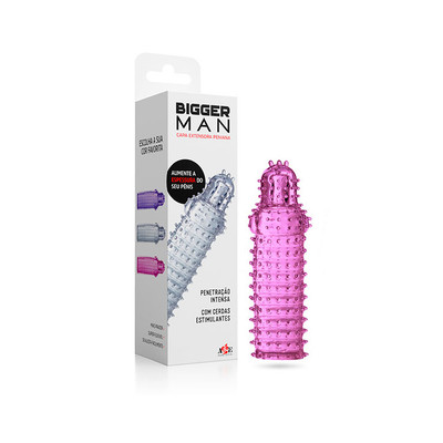 Foto 3 do produto Capa Peniana Extensora com Textura Massageadora por Todo o Corpo - Bigger Man | 14 x 3,5 cm | Disponível em 3 Cores