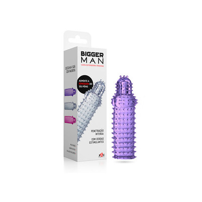 Foto 1 do produto Capa Peniana Extensora com Textura Massageadora por Todo o Corpo - Bigger Man | 14 x 3,5 cm | Disponível em 3 Cores