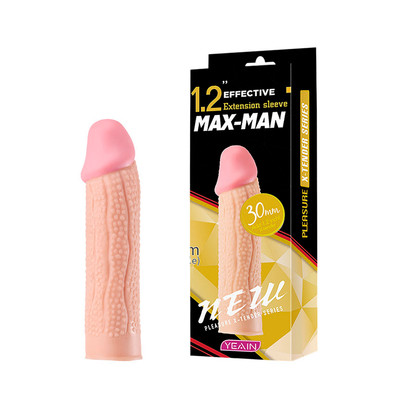 Capa Peniana Extensora em TPE com Nódulos e Glande Preenchida - Yeain Pleasure X-Tender 1.2" | 11 x 3 cm