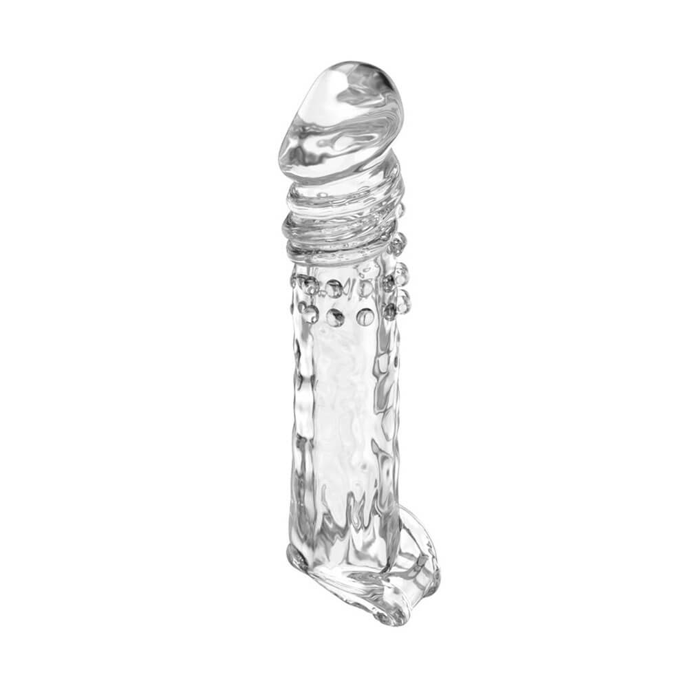 Capa Peniana Extensora Transparente com Preenchimento e Anel para Escroto - Tiger Sleeve | 17,5 x 4,5 cm - 2