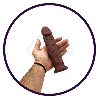 Foto 3 do produto Capa Peniana em Forma de Pênis Realístico em Silicone com Cinta Regulável - Real Peter 01 | 19,5 x 4,2 | Disponível em 3 cores