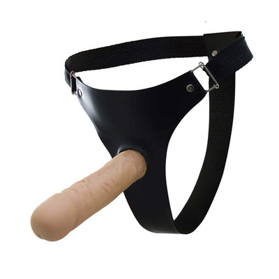 Capa Peniana em Forma de Pênis Realístico em Silicone com Cinta Regulável  - Real Peter CP 02 - 18 x 3,8 cm | Disponível em 3 cores