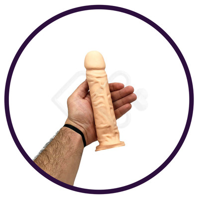 Foto 6 do produto Capa Peniana em Forma de Pênis Realístico em Silicone com Cinta Regulável  - Real Peter CP 02 - 18 x 3,8 cm | Disponível em 3 cores