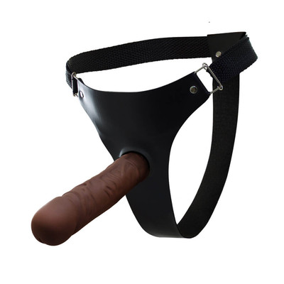 Foto 7 do produto Capa Peniana em Forma de Pênis Realístico em Silicone com Cinta Regulável  - Real Peter CP 02 - 18 x 3,8 cm | Disponível em 3 cores