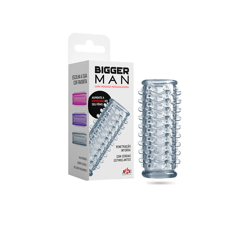 Capa Peniana que Aumenta a Espessura do Penis em Elastômero - Bigger Man | Disponível em 3 Cores - 3