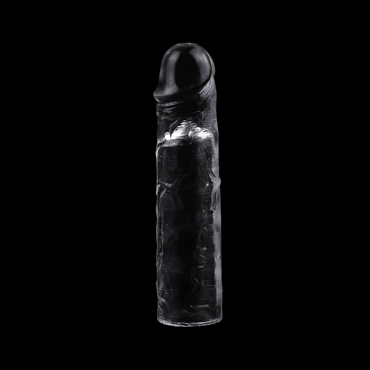 Capa Peniana Realística em Jelly Transparente com Preenchimento Interno - Lovetoy Flawless Clear +2 | 18 x 3,7 cm - 3