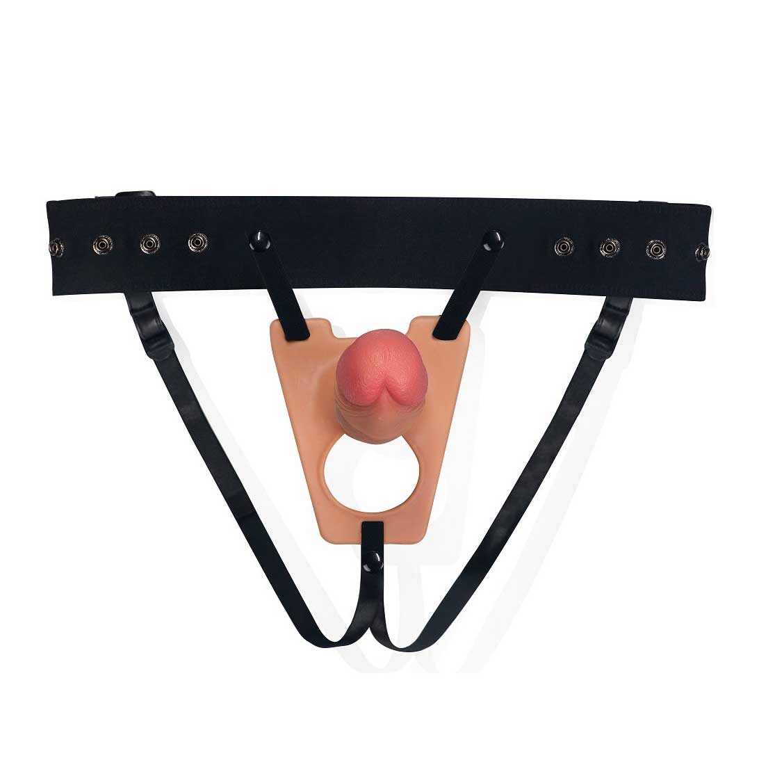 Capa Peniana Realística em Silicone com Cinta Ajustável - Lovetoy Ingen Hollow G 8" | 15 x 4,2 cm - 4