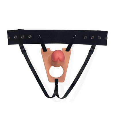 Foto 4 do produto Capa Peniana Realística em Silicone com Cinta Ajustável - Lovetoy Ingen Hollow G 8" | 15 x 4,2 cm