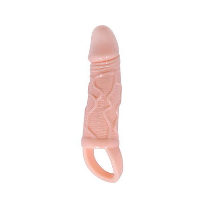 Foto 5 do produto Capa Peniana Realística com Texturas Anelares e Anel Para Escroto - Pretty Love Penis Sleeve Brayden | 12 x 2,5 cm