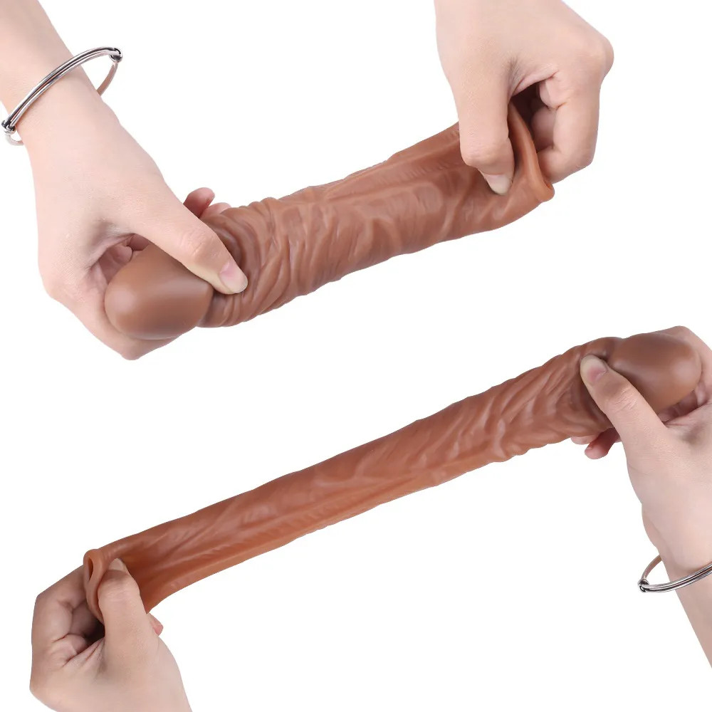 Capa Peniana Realística em TPE com Preenchimento Interno - Topo Toys | 13,5 x 1,3 - 2