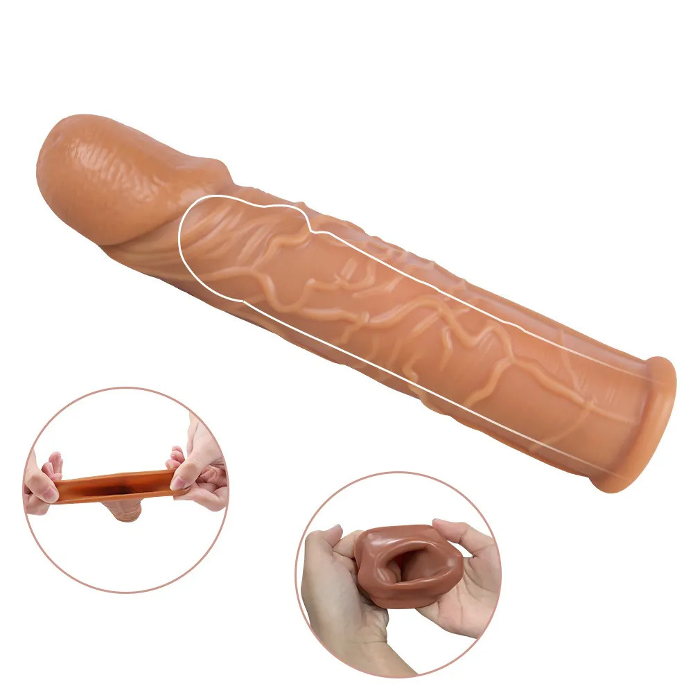 Capa Peniana Realística em TPE com Preenchimento Interno - Topo Toys | 16 x 1,3 cm - 3