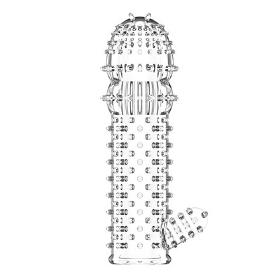Foto 2 do produto Capa Peniana em Silicone com Cerdas Massageadora - Adão e Eva | 11,6 x 2,7 cm