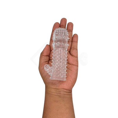 Capa Peniana em Silicone com Cerdas Massageadora - Adão e Eva | 11,6 x 2,7 cm