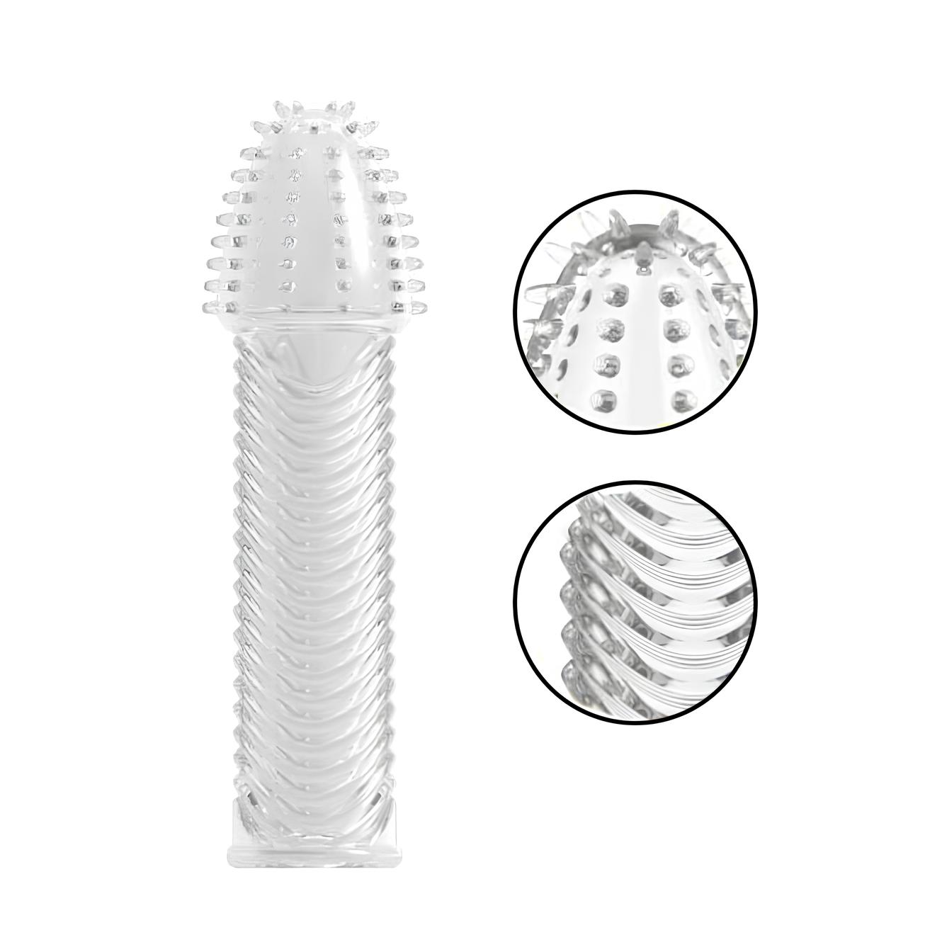 Capa Peniana em Silicone com Nódulos Massageadores e Textura Ondular - Four Beast Dragon | 14 x 4,5 cm - 2