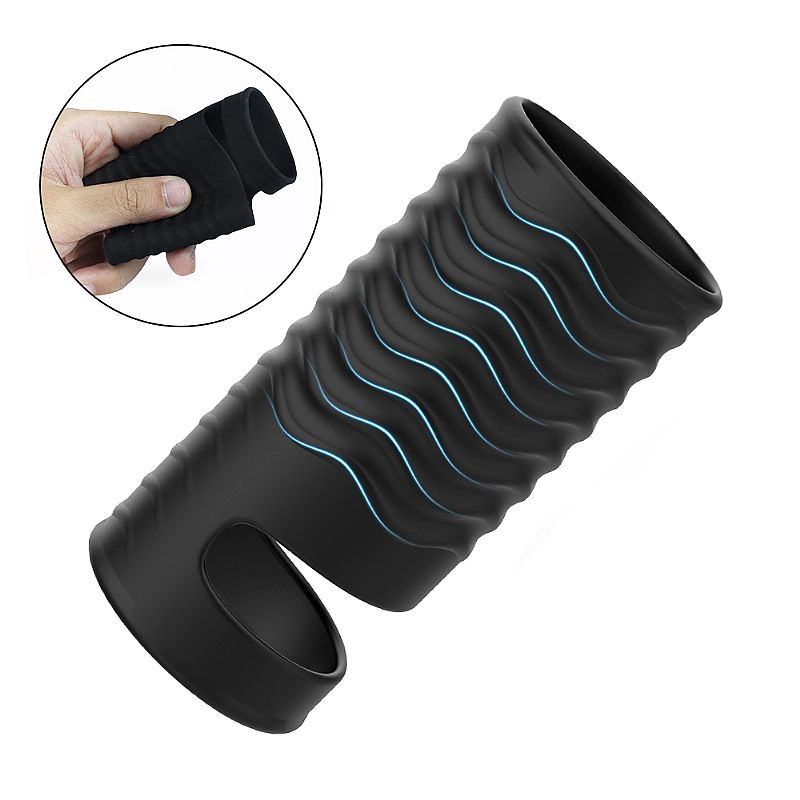 Capa Peniana em Silicone Macio Flexível com Textura e Anel para Escroto - S-Hande Wolf | Disponível em 2 Tamanhos - 6