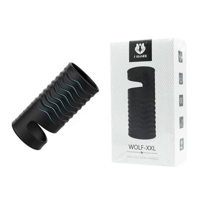 Foto 1 do produto Capa Peniana em Silicone Macio Flexível com Textura e Anel para Escroto - S-Hande Wolf | Disponível em 2 Tamanhos