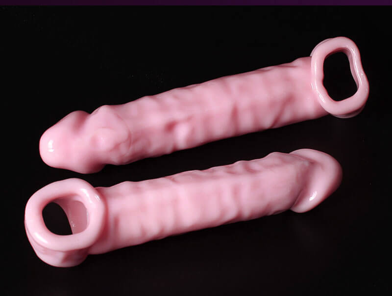Capa Peniana em Silicone com Preenchimento, Veias e Anel para Escroto - 16 x 3,7 cm - 4