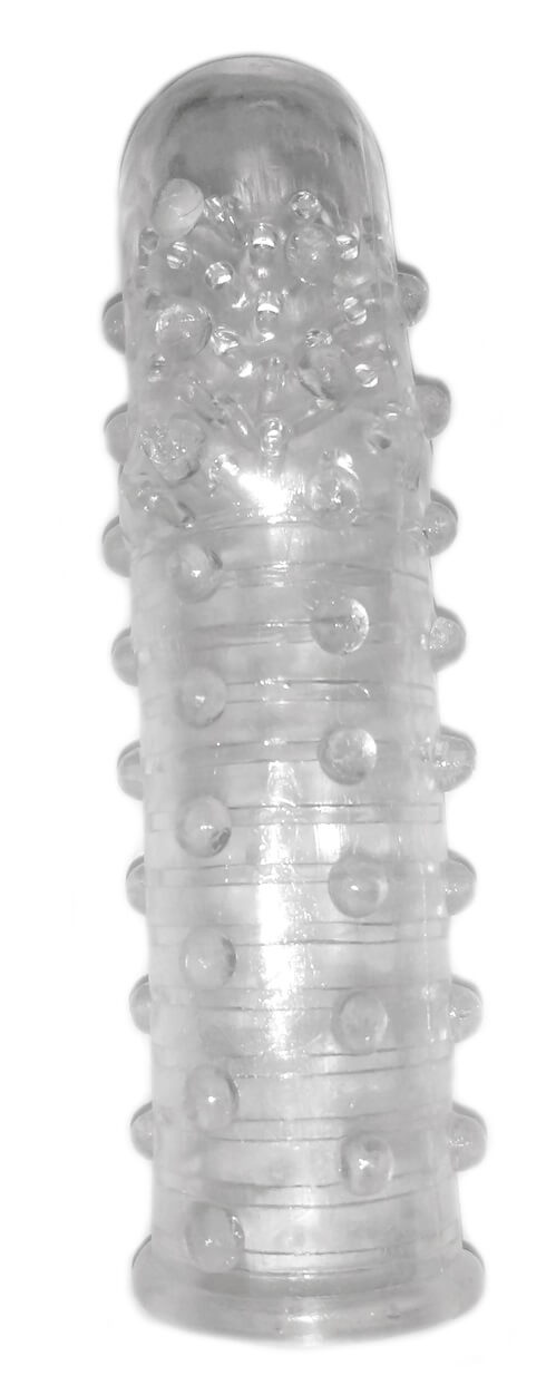Capa Peniana em Silicone com Saliências Estimuladoras - 13,5 x 3,5 cm - 2