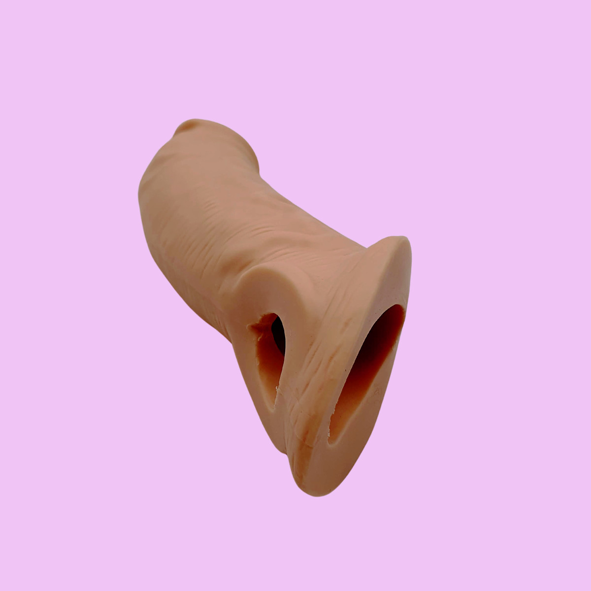 Capa Peniana em TPE com Glande Delineada e Preenchida, Veias e Anel para Escroto - Mimosa Love Penis Extender Maxx Men | 14 x 3,3 cm - 2