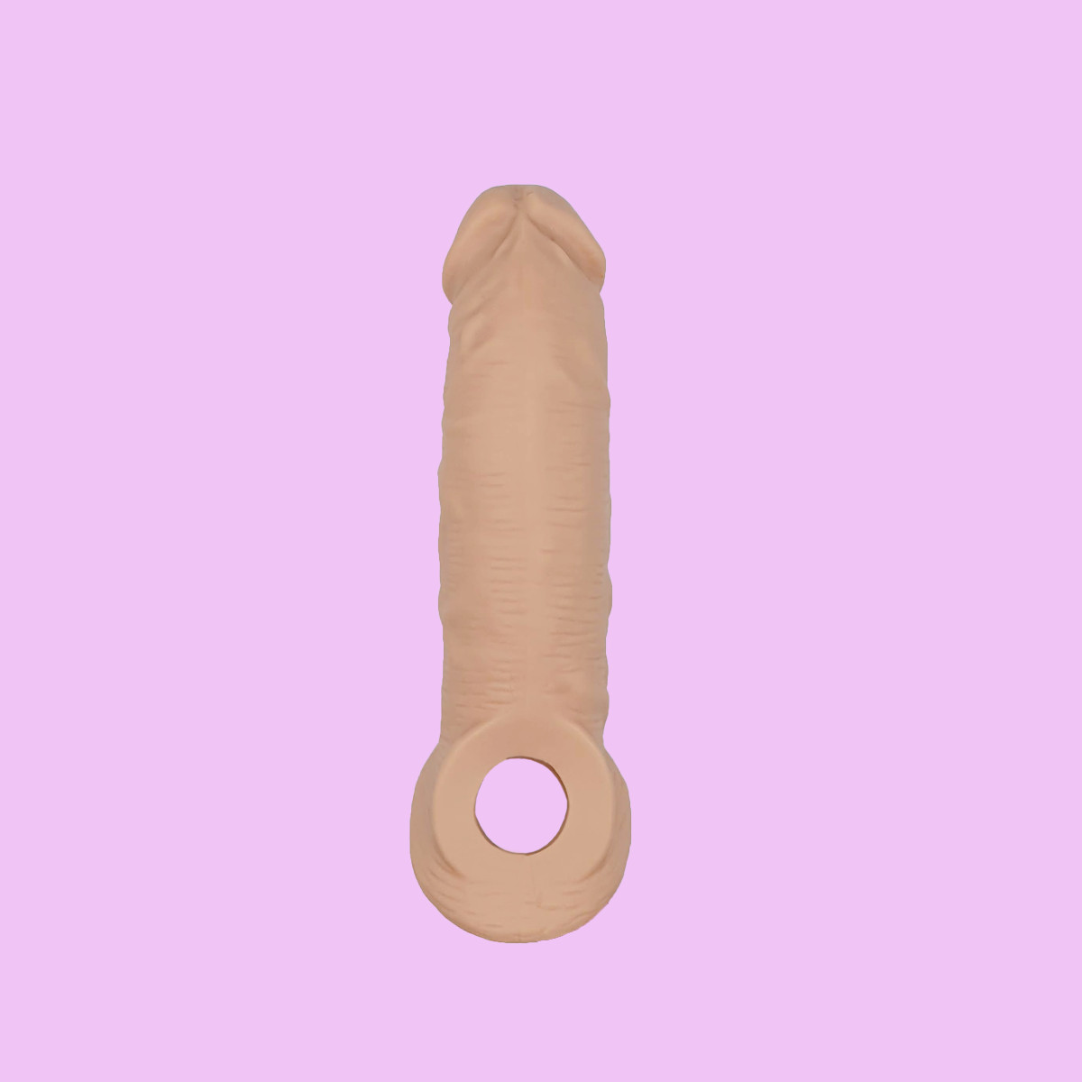 Capa Peniana em TPE com Glande Preenchida, Anel para Escroto e Veias Salientes - Penis Extender Maxx Men | 13,5 x 3,3 cm - 3