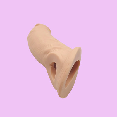 Foto 2 do produto Capa Peniana em TPE com Glande Preenchida, Anel para Escroto e Veias Salientes - Penis Extender Maxx Men | 13,5 x 3,3 cm