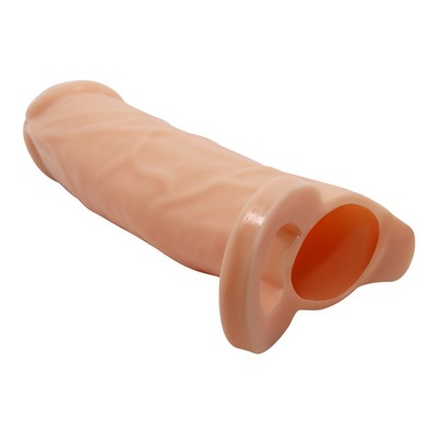 Foto 4 do produto Capa Peniana Extensora em TPR com Texturas Bulbosas Massageadoras e Estimulador Clitoriano em Formato de Coelho - Pretty Love Penis Sleeve Emmitt