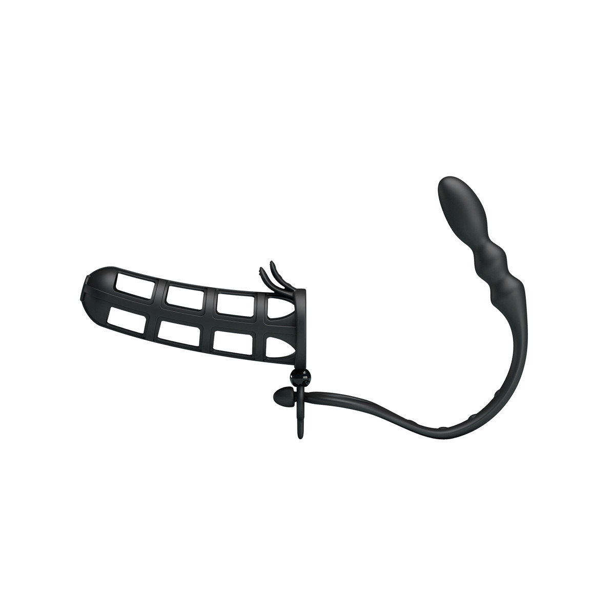 Capa Peniana Vazada em SiIicone com Plug Anal - Pretty Love Hercules Penis Sheath | 11,5 x 3,5 cm - 2