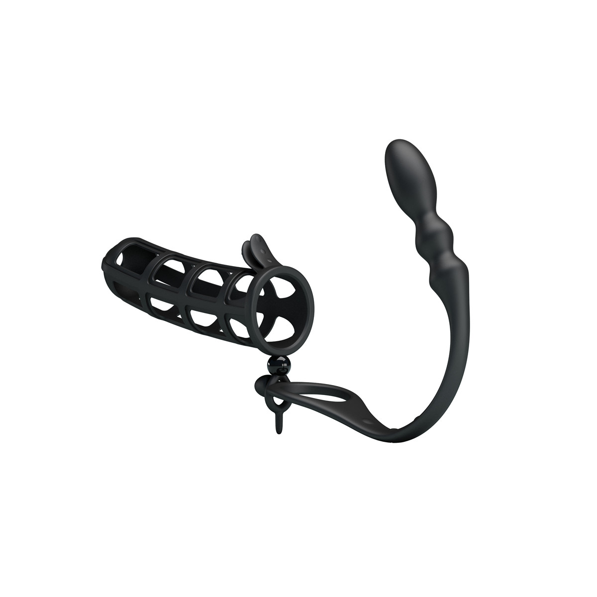 Capa Peniana Vazada em SiIicone com Plug Anal - Pretty Love Hercules Penis Sheath | 11,5 x 3,5 cm - 3