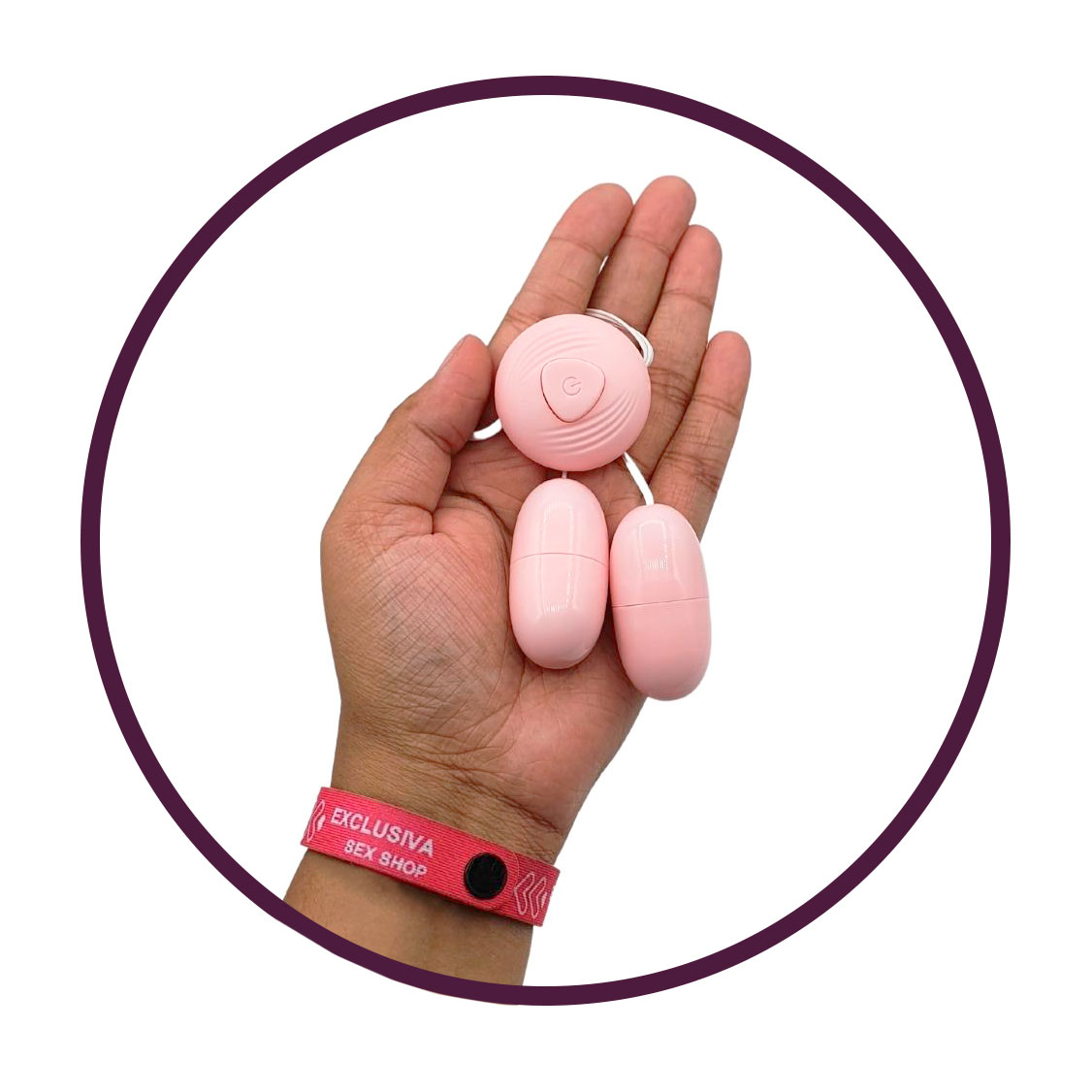 Cápsula com Duas Pontas, 7 Modos de Vibração e Controle Remoto com Fio - 4,9 x 2,4 cm - 4