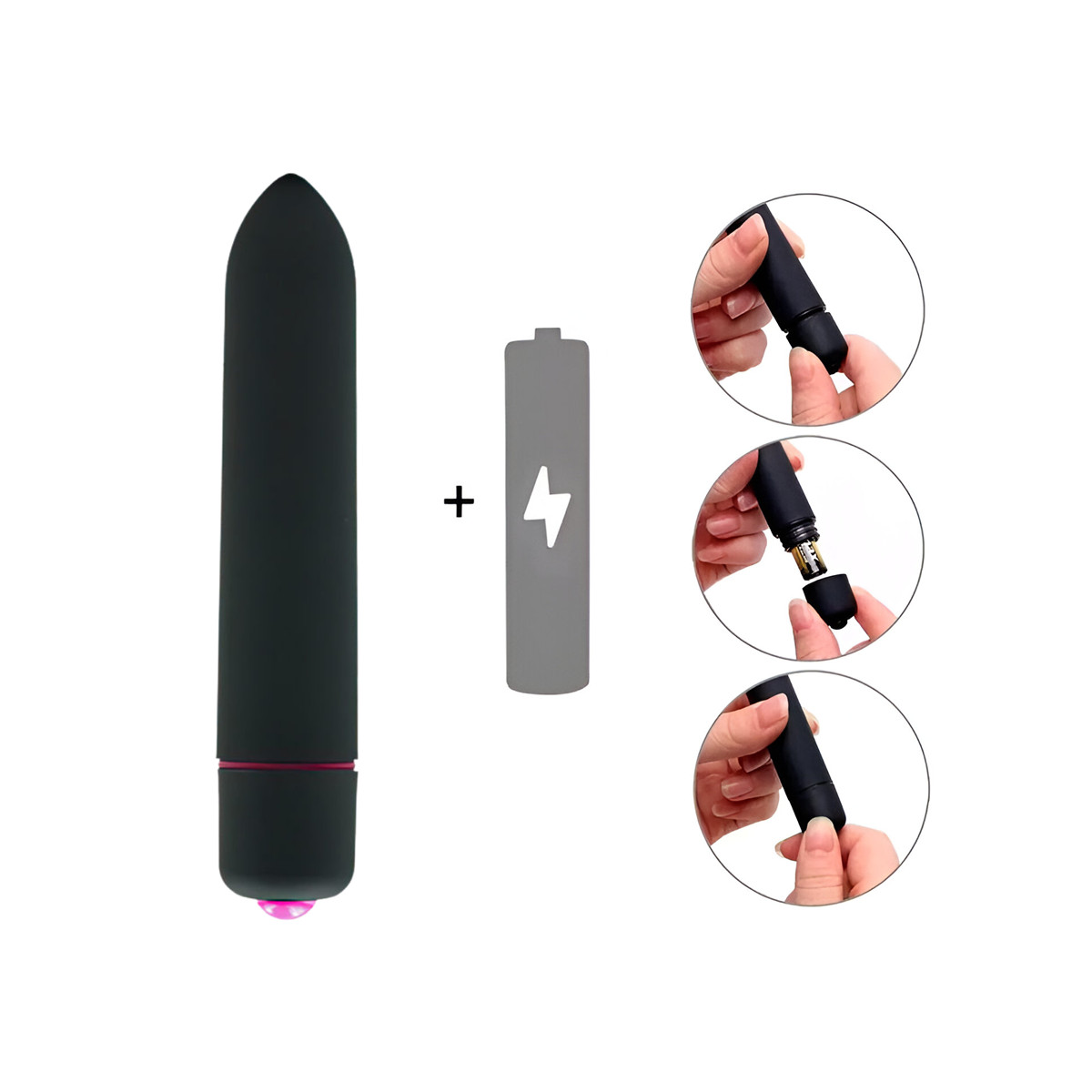 Cápsula Vibratória com 10 Vibrações e Resistente à Água - Power Bullet Plus | 9,1 x 1,7 cm | Disponível em 3 Cores - 5